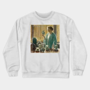 Strawberry Tea Set by Childe Hassam Crewneck Sweatshirt